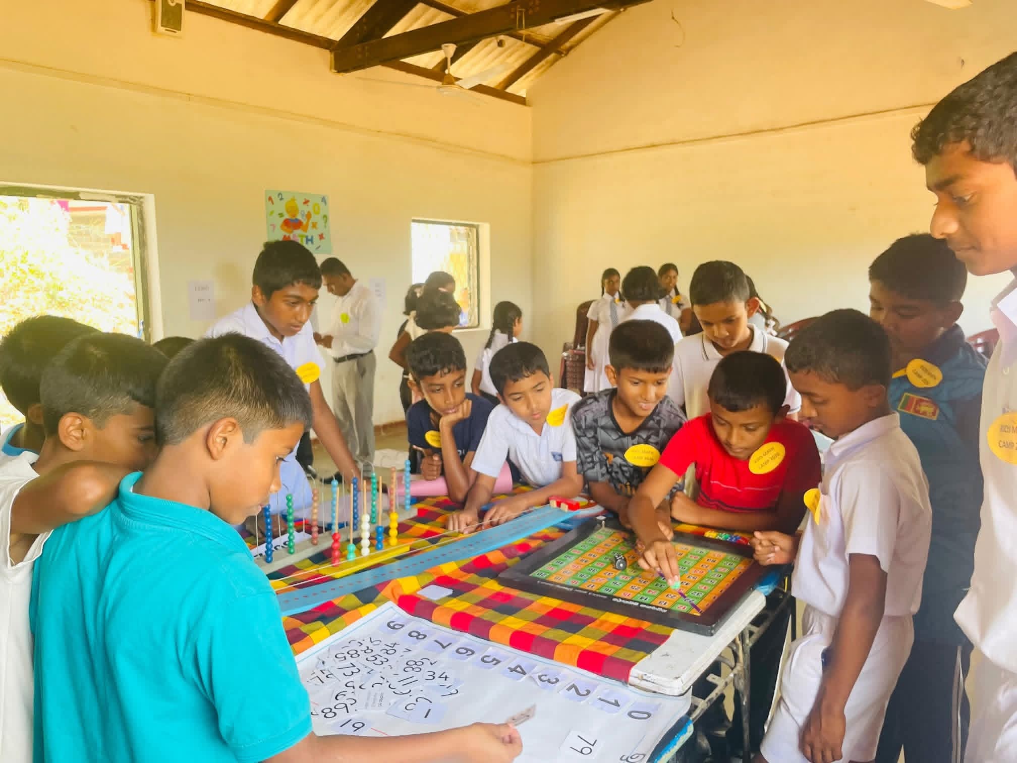 Home Students at a maths camp